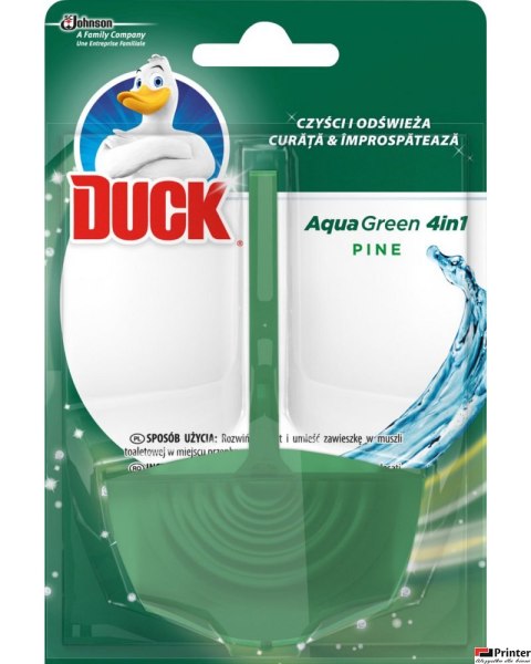 DUCK Zawieszka WC Aqua Green 4w1 barwiąca 40g 16581 DUCK Zawieszka WC Aqua Green 4w1 barwiąca 40g 16581