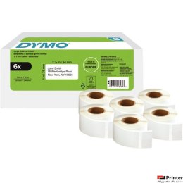 Etykieta na adres zwrotny - 25 x 54 mm, biała - VALUE PACK 6 szt 2177564 DYMO