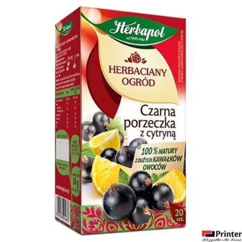 Herbata HERBAPOL HERBACIANY OGRÓD Czarna Porzeczka z Cytryną (20 saszetek) Herbata HERBAPOL HERBACIANY OGRÓD Czarna Porzeczka z Cytryną (20 saszetek)