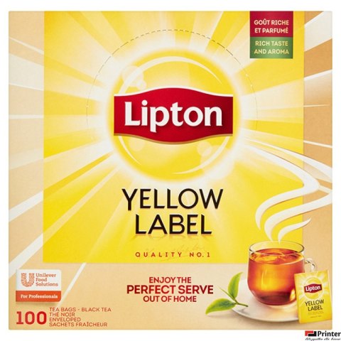 Herbata LIPTON Yellow Label (100 kopert fol.) czarna Herbata LIPTON Yellow Label (100 kopert fol.) czarna