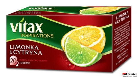 Herbata VITAX INSPIRATIONS LIMONKA&CYTRYNA 20t*2g zawieszka Herbata VITAX INSPIRATIONS LIMONKA&CYTRYNA 20t*2g zawieszka