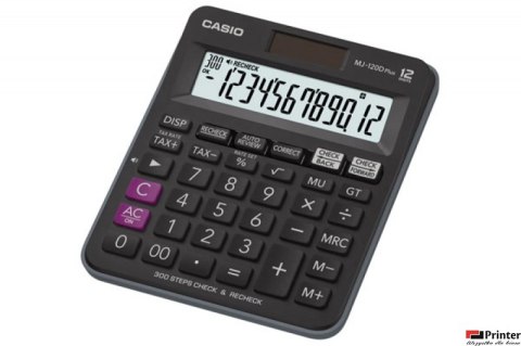 Kalkulator CASIO MJ-120D PLUS, dźwięk alarmu przy sprawdzaniu obliczeń Kalkulator CASIO MJ-120D PLUS, dźwięk alarmu przy sprawdzaniu obliczeń
