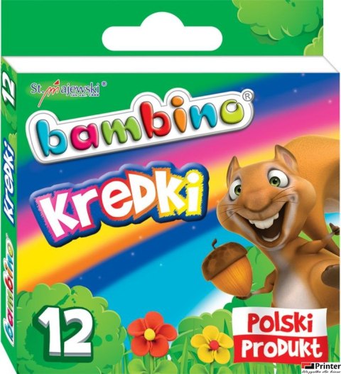 Kredki BAMBINO 12kolorów w pudełku kartonowym St.Majewski Kredki BAMBINO 12kolorów w pudełku kartonowym St.Majewski