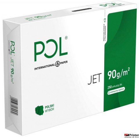 Papier xero A4 POLJET 250ark 90g klasa białości A karton 9 ryz Papier xero A4 POLJET 250ark 90g klasa białości A karton 9 ryz