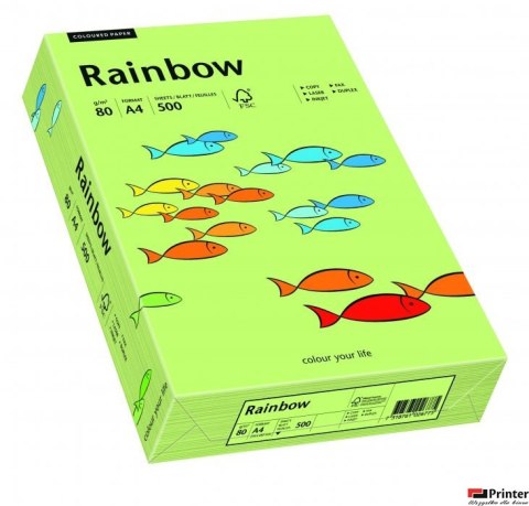 Papier xero kolorowy RAINBOW jasnozielony R74 88042607 Papier xero kolorowy RAINBOW jasnozielony R74 88042607