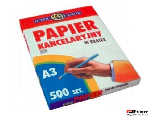 Papier kancelaryjny A3 kratka(500) INTERDRUK Papier kancelaryjny A3 kratka(500) INTERDRUK