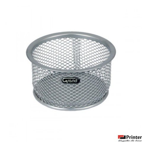 Pojemnik na spinacze srebrny metalowy siatka GRAND GR-010S 120-1120 Pojemnik na spinacze srebrny metalowy siatka GRAND GR-010S 120-1120