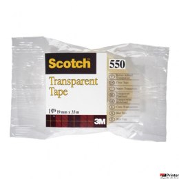 Taśma biurowa SCOTCH transparent (550), 19mm, 33m, w folii