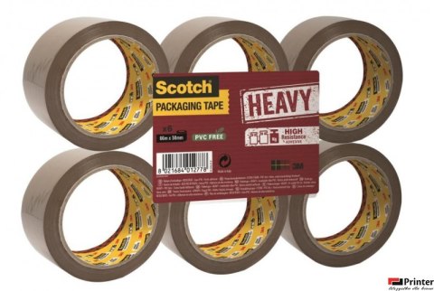 Taśma pakowa do wysyłek SCOTCH HEAVY, BARDZO MOCNA, kauczukowa, 50mm, 66m, brązowa UU005262843 Taśma pakowa do wysyłek SCOTCH HEAVY, BARDZO MOCNA, kauczukowa, 50mm, 66m, brązowa UU005262843