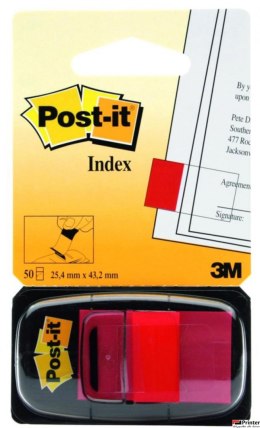 Zakładki indeksujące POST-IT 25x43mm czerwone 680-1 50sztuk 3M