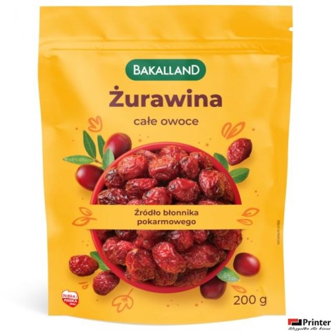Żurawina 200g BAKALLAND Żurawina 200g BAKALLAND