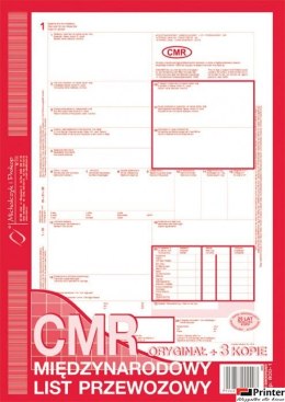 800-1 CMR A4 80kartek 1+3 międzynarodowy list przewozowy MICHALCZYK&PROKO