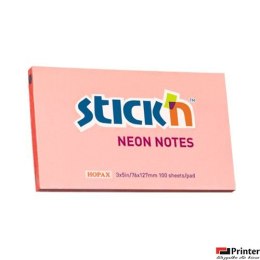 Bloczek STICKN 127x76mm różowy neonowy 100k 21170 STICKN