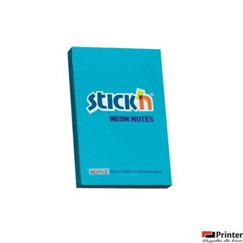 Bloczek STICKN 76x51mm niebieski neon 100k 21207 STICKN