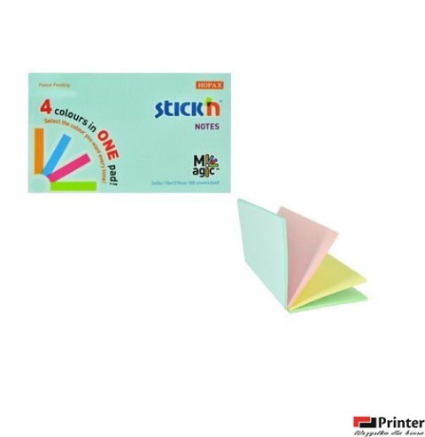 Bloczek STICKN MAGIC PAD 76x127mm pastel mix kolorów 21576 Bloczek STICKN MAGIC PAD 76x127mm pastel mix kolorów 21576