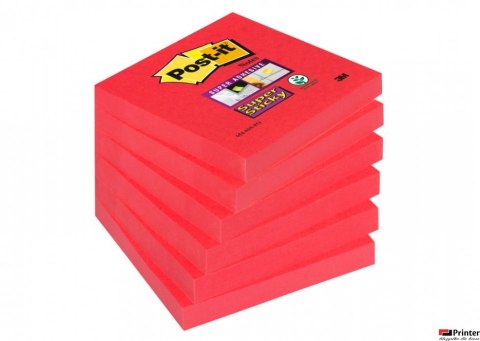 Bloczki 3M POST-IT 76x76mm różowe Super Sticky 6x90kartek 70005198125