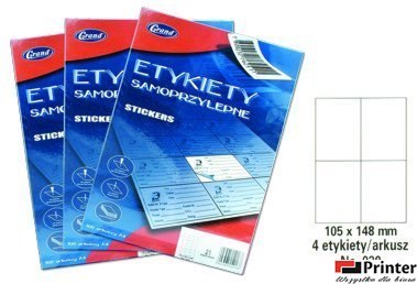 Etykiety samoprzylepne No. 030 105x148 mm GRAND 150-1057