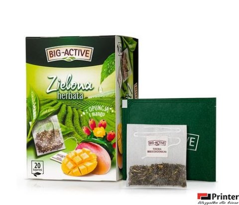 Herbata BIG-ACTIVE OPUNCJA-MANGO zielona 20 kopert/34g