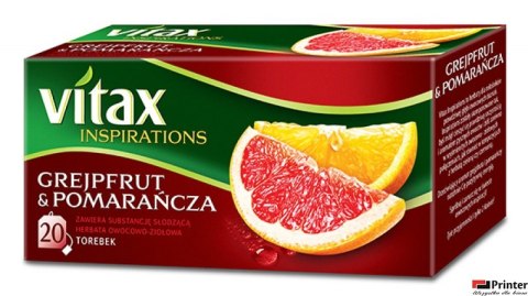 Herbata VITAX INSPIRATIONS GREJPFUT&POMARAŃCZA 20t*2g zawieszka Herbata VITAX INSPIRATIONS GREJPFUT&POMARAŃCZA 20t*2g zawieszka