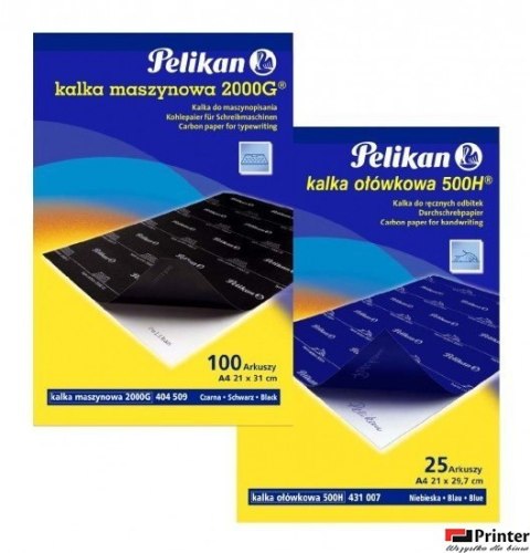 Kalka ołówkowa niebieska, 500H, 100 sztuk 417014 Pelikan Kalka ołówkowa niebieska, 500H, 100 sztuk 417014 Pelikan
