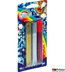 Klej brokatowy FIORELLO GR-BK13 3 kolory x13ml 170-2233 Klej brokatowy FIORELLO GR-BK13 3 kolory x13ml 170-2233