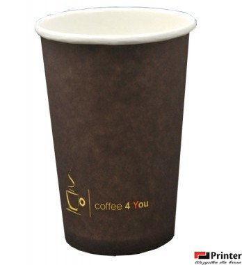 Kubek papierowy 250ml z nadrukiem COFFEE 4 YOU (100szt.) 46569 Kubek papierowy 250ml z nadrukiem COFFEE 4 YOU (100szt.) 46569