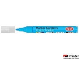 Marker akrylowy, fibrowa końcówka okragła 2-5mm, niebieski jasny TO-402 Toma