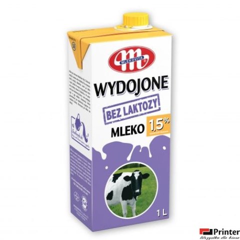 Mleko WYDOJONE UHT bez laktozy 1,5% 1l Mleko WYDOJONE UHT bez laktozy 1,5% 1l