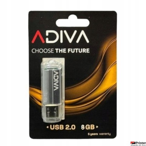 Pamięć Pendrive ADIVA 8GB czarny USB 2.0 Pamięć Pendrive ADIVA 8GB czarny USB 2.0