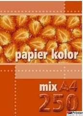 Papier xero A4 80g mix kolorów (250 arkuszy) KRESKA