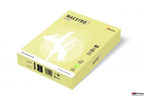 Papier xero MAESTRO COLOR A4 80g YE23 żółty/beż piaskowy Papier xero MAESTRO COLOR A4 80g YE23 żółty/beż piaskowy