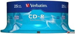 Płyta CD-R VERBATIM CAKE (25) Extra Protection 700MB x52 43432