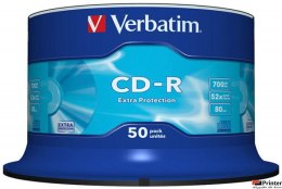 Płyta CD-R VERBATIM CAKE (50) Extra Protection 700MB x52 43351