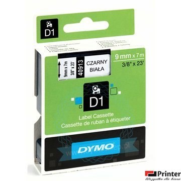 Taśma DYMO 9mm/3m czarna 524709/ 520109 Taśma DYMO 9mm/3m czarna 524709/ 520109