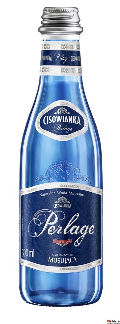 Woda CISOWIANKA 0.3l Perlage gazowana szkło karton 24 szt