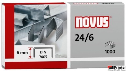 Zszywki NOVUS 24/6 DIN 1000szt. 040-0158 Zszywki NOVUS 24/6 DIN 1000szt. 040-0158