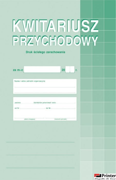400-1 Kwitariusz przychodowy A4 30 kartek MICHALCZYK I PROKOP 400-1 Kwitariusz przychodowy A4 30 kartek MICHALCZYK I PROKOP