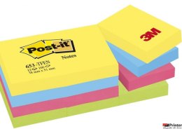 Bloczek samoprzylepny POST-IT (653-TFEN), 38x51mm, 12x100 kart., ENERGETIC