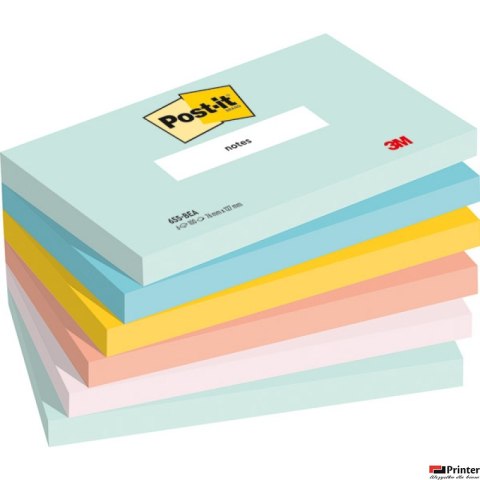 Bloczek samoprzylepny POST-IT Super Sticky (655-6-BEA), 76x127mm, 6x100 kart., 4054596926493