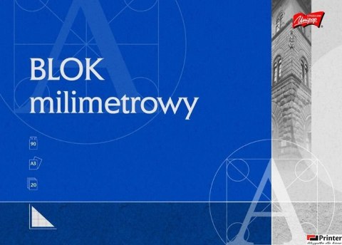 Blok milimetrowy A3 20 kartek UNIPAP Blok milimetrowy A3 20 kartek UNIPAP