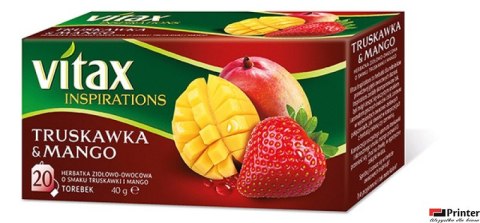Herbata VITAX INSPIRATIONS TRUSKAWKA I MANGO 20t*2g zawieszka Herbata VITAX INSPIRATIONS TRUSKAWKA I MANGO 20t*2g zawieszka