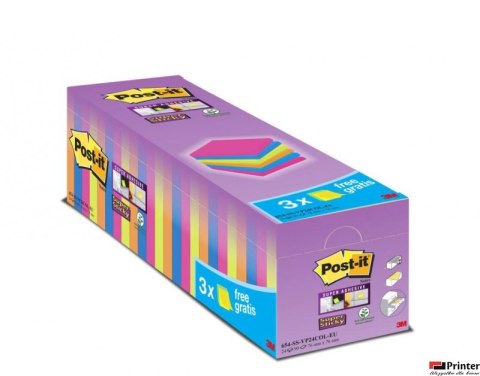 Karteczki Samoprzylepne Post-it_ Super Sticky _21 bloczków + 3 GRATIS, każdy po 90 kolorowych karteczek 76x76mm_654-SS-VP24COL 3 Karteczki Samoprzylepne Post-it_ Super Sticky _21 bloczków + 3 GRATIS, każdy po 90 kolorowych karteczek 76x76mm_654-SS-VP24COL 3
