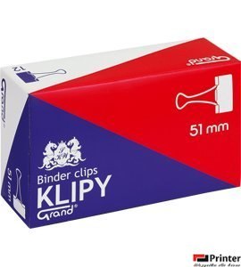 Klip 51mm 12szt (2 cale) czarny GRAND 110-1096 Klip 51mm 12szt (2 cale) czarny GRAND 110-1096