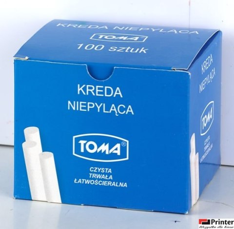 Kreda szkolna niepyląca biała - opakowanie 100 pałeczek biały TO-80200 Toma Kreda szkolna niepyląca biała - opakowanie 100 pałeczek biały TO-80200 Toma