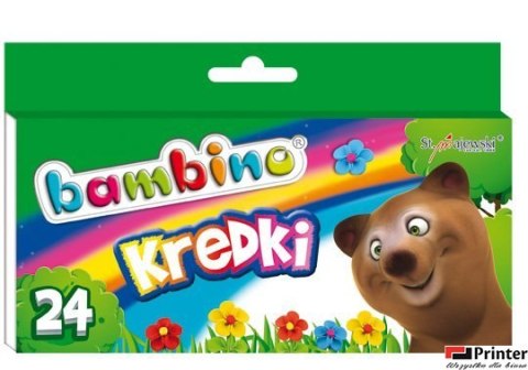 Kredki BAMBINO 24kolory w pudełku kartonowym St.Majewski Kredki BAMBINO 24kolory w pudełku kartonowym St.Majewski