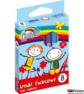 Kredki FIORELLO świecowe 8 kolorów 170-1382 Kredki FIORELLO świecowe 8 kolorów 170-1382