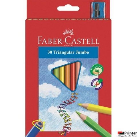 Kredki trójkątne FABER-CASTELL Junior Grip 30 kolorów 116530 FC