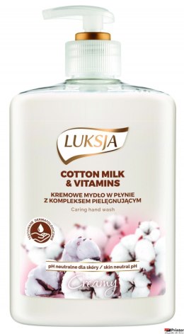 LUKSJA Mydło w płynie z dozownikiem 500 ml COTTON MILK&VITAM 8872