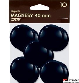 Magnes 40mm GRAND, czarny, 10 szt 130-1700