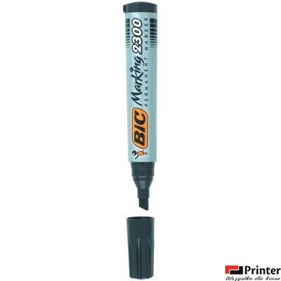 Marker permanentny BIC 2300 Ecolutions czarny ścięta końcówka, 8209263